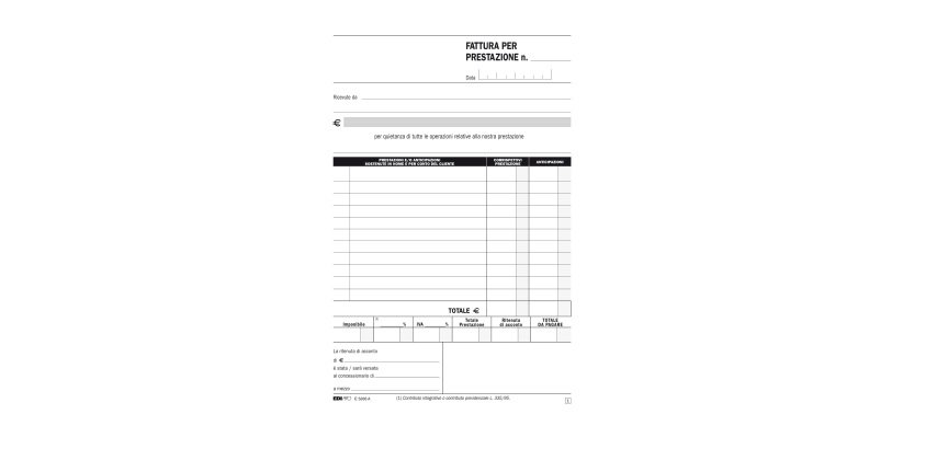 Blocco fatture professionisti - 50/50 fogli autoricalcanti - 23 x 15cm - Edipro