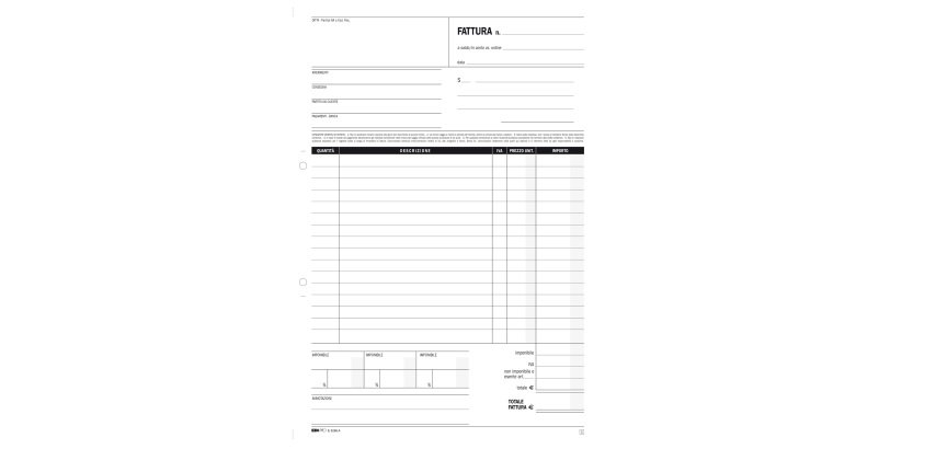 Blocco fattura generica - 50/50 fogli autoricalcanti - 29,7 x 21cm - Edipro