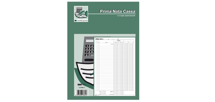 Blocco prima nota cassa - 50/50 fogli autoricalcanti - 31 x 21cm - Edipro