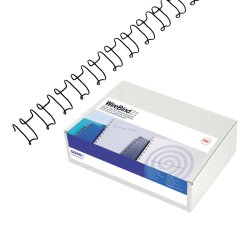 Dorsi spirale IbiWire - metallo - 21 anelli - 14 mm - argento - GBC - scatola 100 pezzi