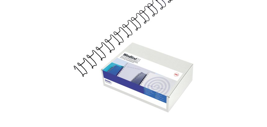 Dorsi spirale IbiWire - metallo - 21 anelli - 14 mm - argento - GBC - scatola 100 pezzi