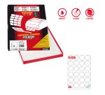 Etichette adesive R/305 - in carta - permanenti - tonde - diametro 40 mm - 24 et/fg - 100 fogli - bianco - Markin