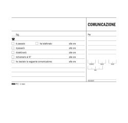 Blocco comunicazioni telefoniche - uso mano - 9,9 x 17cm - 100 fogli - Edipro