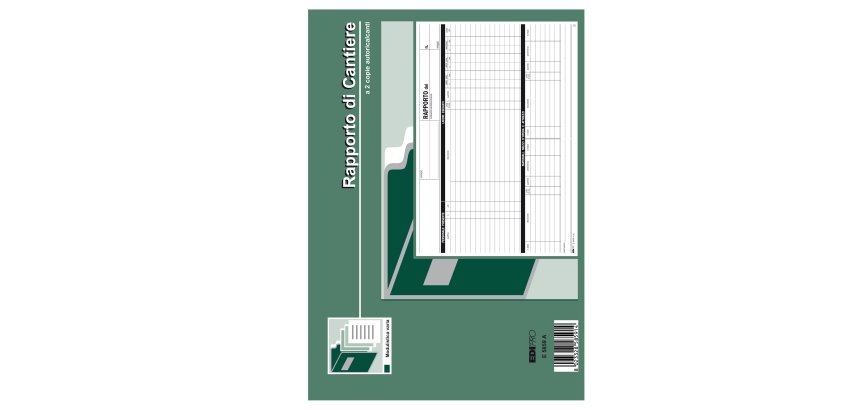 Blocco rapporto di cantiere - 50/50 fogli autoricalcanti - 21 x 30cm - Edipro