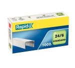 Punti Rapid Standard - 24/6 - acciaio zincato - metallo - Rapid - conf. 1000 pezzi