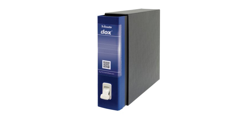Registratore Dox 2 - dorso 8 cm - protocollo 23 x 34 cm - blu - Esselte Dox