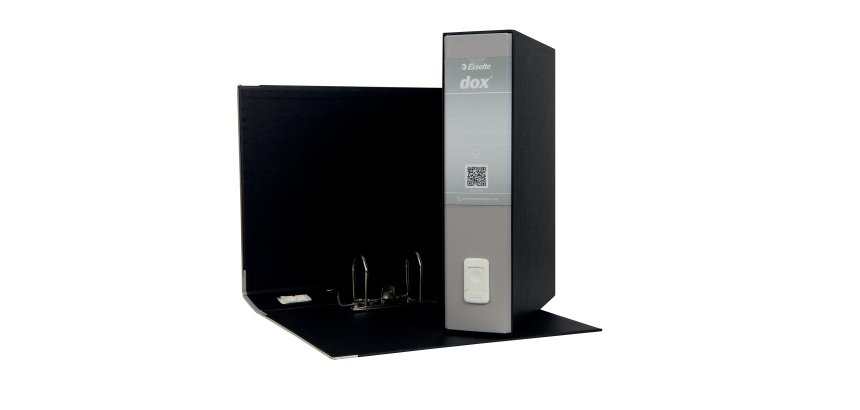 Registratore Dox 2 - dorso 8 cm - protocollo 23 x 34 cm - grigio chiaro - Esselte Dox