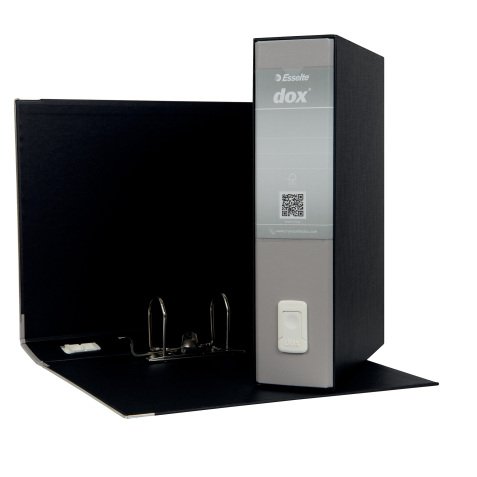 Registratore Dox 2 - dorso 8 cm - protocollo 23x34 cm - grigio chiaro - Esselte Dox