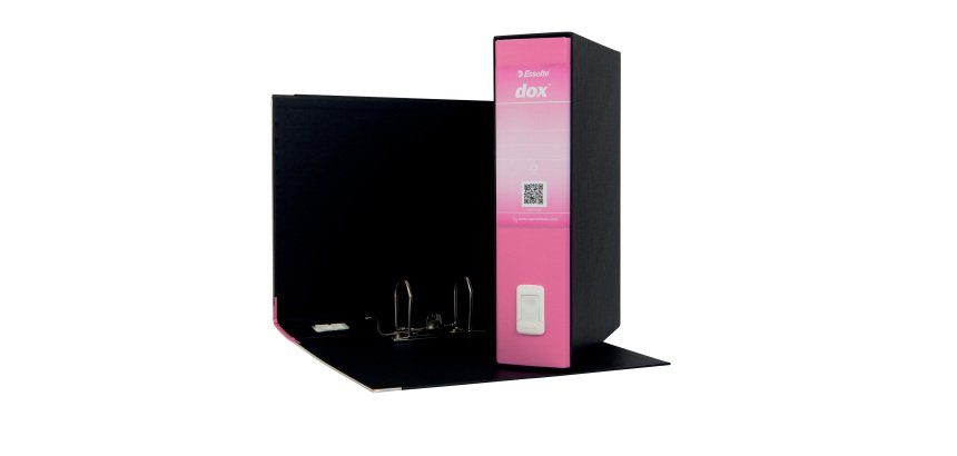 Esselte Dox 2 ring binder A4 Black, Pink