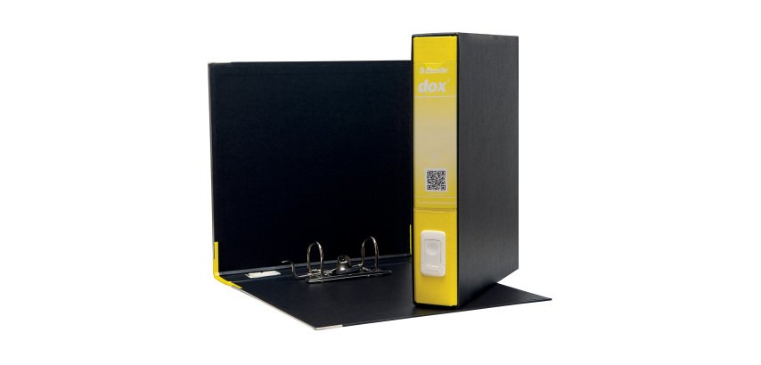 Registratore Dox 4 - dorso 5 cm - commerciale 23 x 29,7 cm - giallo - Esselte Dox