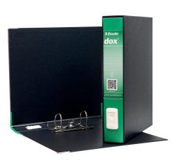 Registratore Dox 4 - dorso 5 cm - commerciale 23 x 29,7 cm - verde - Esselte Dox