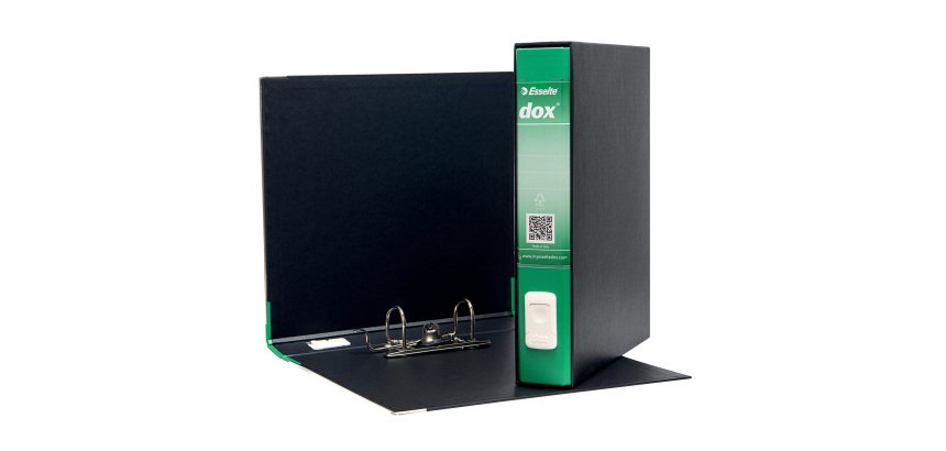 Registratore Dox 4 - dorso 5 cm - commerciale 23 x 29,7 cm - verde - Esselte Dox