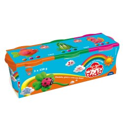 Tris barattoli da 220gr - verde/arancio/magenta - DiDò - conf. 3 pezzi