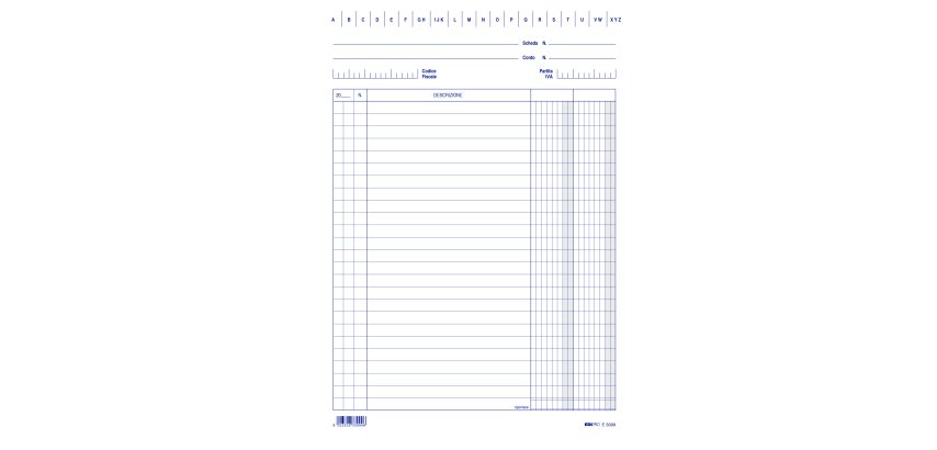 Schede - 2 colonne - 24 x 17 cm (verticale) - Edipro - conf. 100 pezzi