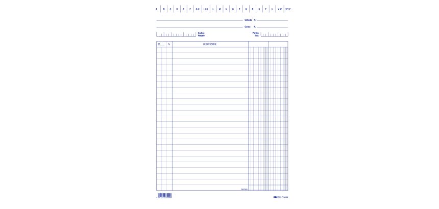 Schede - 2 colonne - 24 x 17 cm (verticale) - Edipro - conf. 100 pezzi