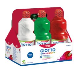 Schoolpack 6 flaconi tempera pronta - 1000ml - colori assortiti - Giotto