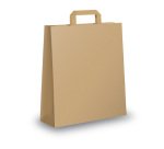 Shopper - maniglie piattina - 22 x 10 x 29 cm - carta kraft - avana - Mainetti Bags - conf. 25 pezzi