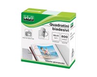 Quadratini biadesivi per foto - 10 mm x 11 mm - trasparente - Lebez - conf. 600 pezzi