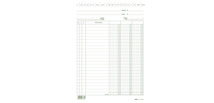 Schede - 3 colonne - 21 x 15 cm verticale - Edipro - conf. 100 pezzi