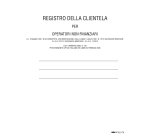 Registro antiriciclaggio operatori non finanziari - 31 x 24 - 96 fogli - Edipro