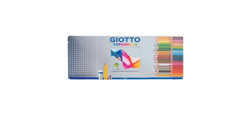 Pastello Supermina - mina 4 mm - colori assortiti - Giotto - astuccio in metallo 50 pezzi