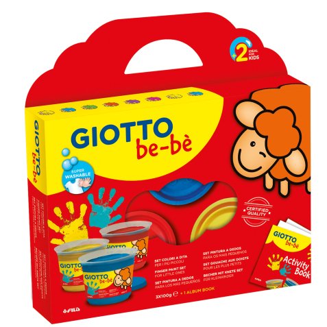 Supercolori a dita - 100 ml  - rosso, blu, giallo - Giotto - conf. 3 pezzi