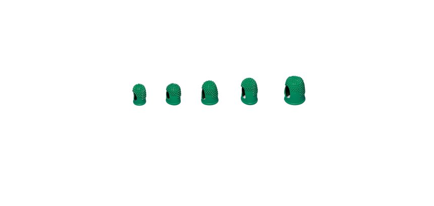 Ditali Läufer - diametro 1,7 cm - caucciù - verde - Lebez - conf. 10 pezzi