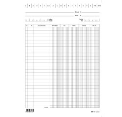 Schede - dare/avere/saldo/iva - 24x17 cm (verticale) - bianco - Edipro - conf. 100 pezzi