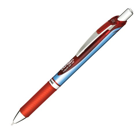 Roller a scatto Energel XM Click - punta 0,5mm - rosso  - Pentel