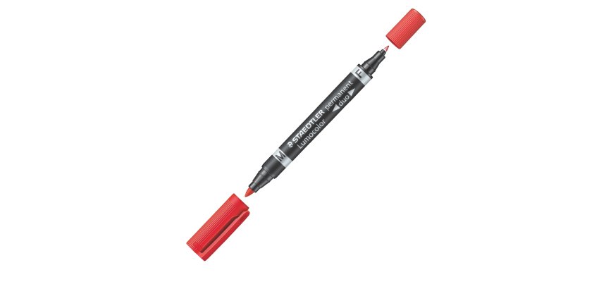 Staedtler Lumocolor Duo permanent marker Fine/Bullet tip Red 1 pc(s)