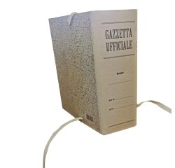 Faldone - legacci incollati - per Gazzetta Ufficiale - juta - 31x22 cm - dorso 10 cm - paglia - Brefiocart