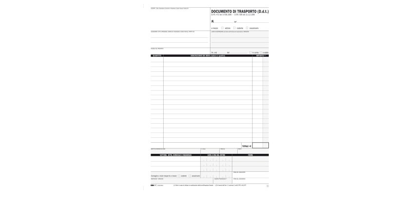 Blocco DDT - 25 fogli 4 copie autoricalcanti - 29,7 x 21cm - Edipro