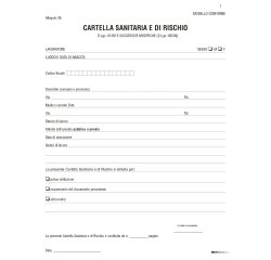 Cartella sanitaria di rischio per lavoratori esposti ad agenti cancerogeni - 31 x 24cm - Edipro