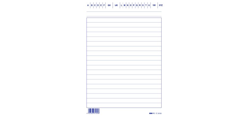 Schede in cartoncino rigate - 17x12 cm verticale - Edipro - conf. 100 pezzi