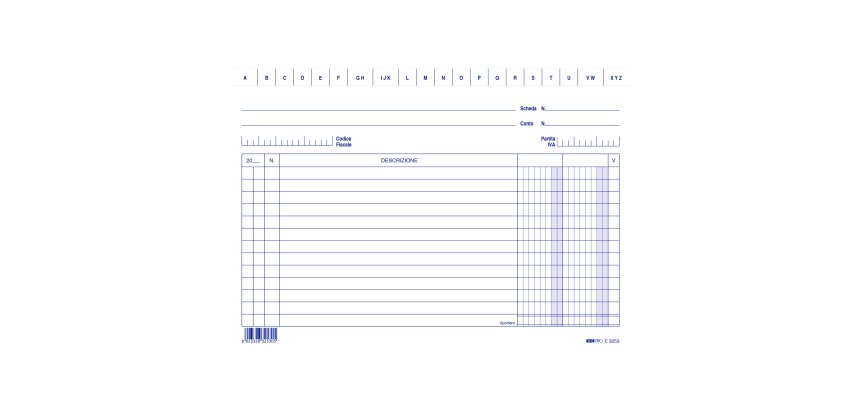 Schede - 2 colonne - 15 x 21 cm orizzontale - Edipro - conf. 100 pezzi