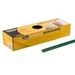 Dorsetti tondi per rilegatura - 8 mm - verde - Fellowes - scatola 50 pezzi