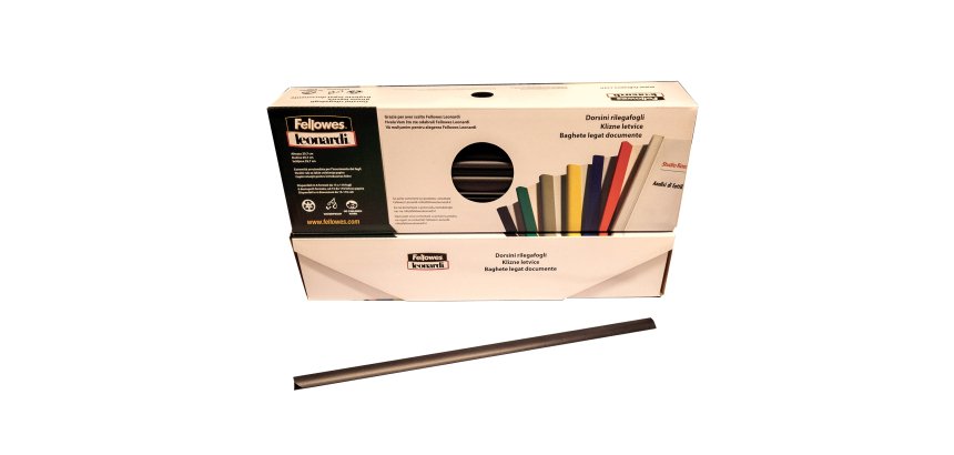 Dorsetti triangolari per rilegatura - 11 mm - nero - Fellowes - scatola 30 pezzi