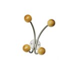 Appendiabiti da muro - 4 posti - 15 x 15 x 8,5 cm - argento - Alco