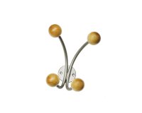 Appendiabiti da muro - 4 posti - 15 x 15 x 8,5 cm - argento - Alco