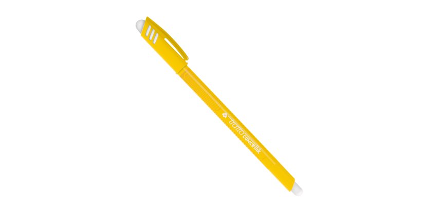 Penna a sfera cancellabile Cancellik - punta 1,0mm - giallo - Tratto