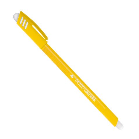 Penna a sfera cancellabile Cancellik - punta 1,0mm - giallo - Tratto