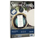Carta metallizzata Special Events - A4 - 120 gr - crema - Favini - conf. 20 fogli