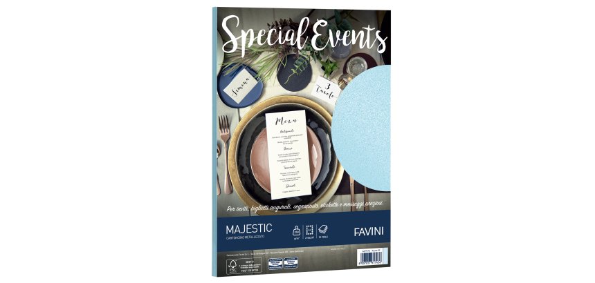 Favini Special Events printing paper A4 (210x297 mm) 10 sheets Blue