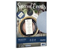 Carta metallizzata Special Events - A4 - 250 gr - argento - Favini - conf. 10 fogli
