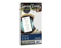 Busta Special Events metal - bianco - 110 x 220mm - 120gr - Favini - conf. 10 buste