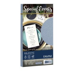 Busta Special Events metal - argento - 110 x 220mm - 120gr - Favini - conf. 10 buste