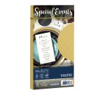 Busta Special Events metal - 110 x 220 mm - 120 gr - oro - Favini - conf. 10 buste