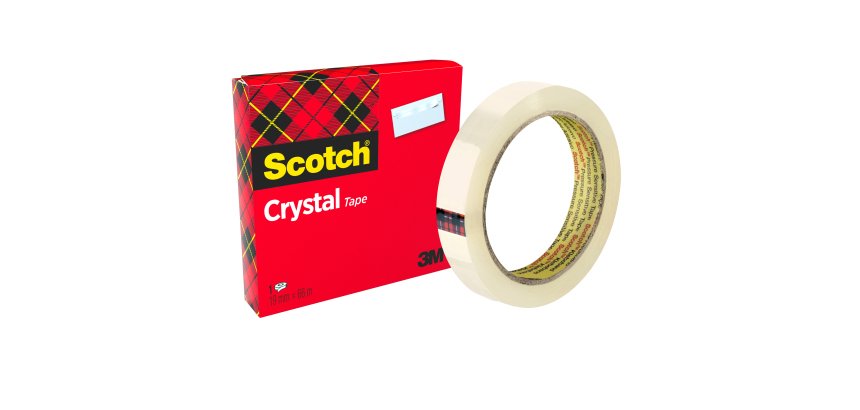 Nastro adesivo Crystal 600 - 19 mm x 66 m - acrilico - trasparente - Scotch