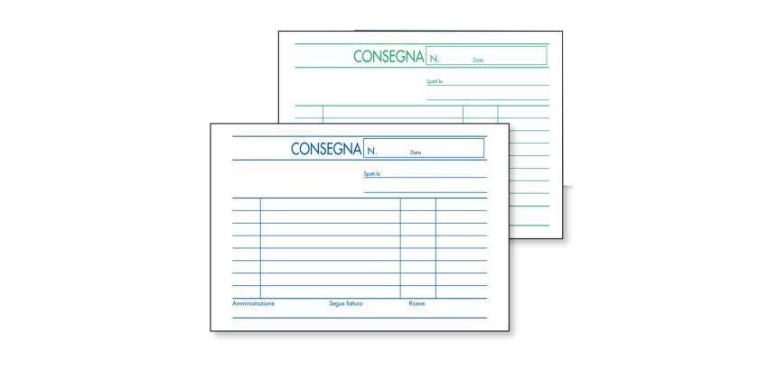 Blocco buoni di consegna - 50 fogli x 2 copie ricalcanti - 165 x 120 mm - BM