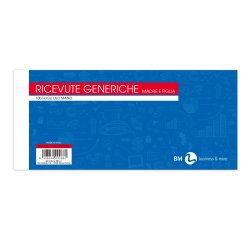Blocco ricevute generiche - 10 x 22cm - 100 fogli - BM